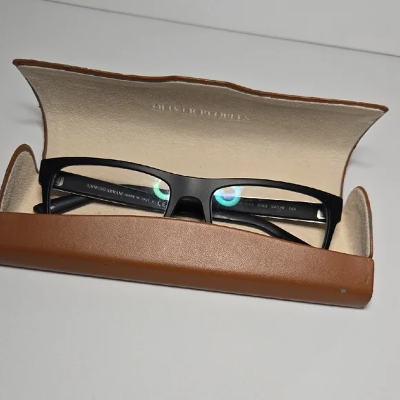 GIORGI ARMANI BLACK PRESCRIPTION GLASSES - Picture 1 of 7